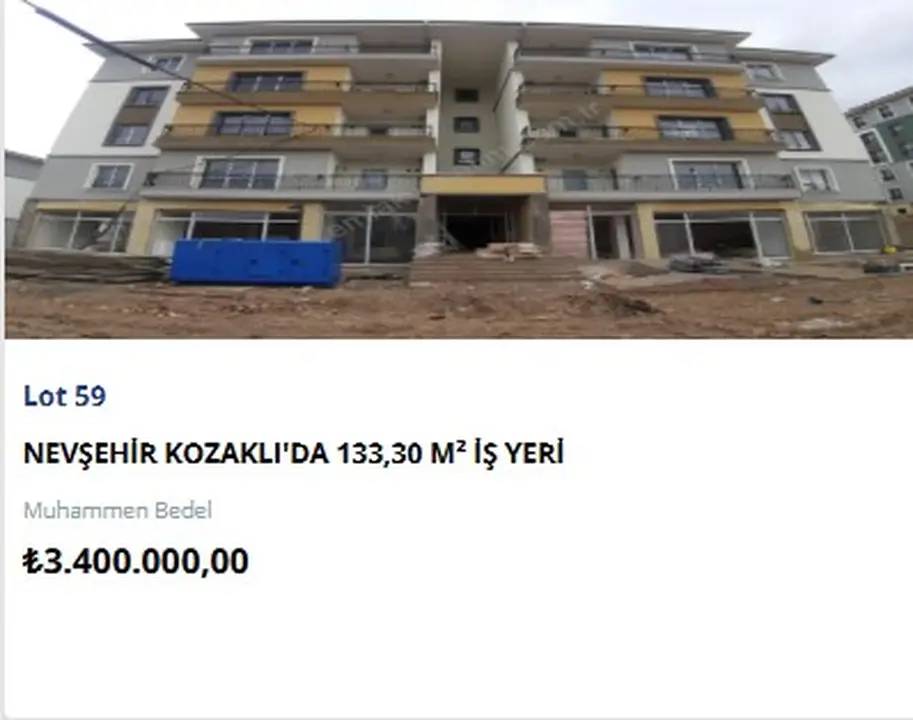 TOKİ 7 İlde 26 İş Yerini Yeniden Satışa Çıkarıyor! Açık Artırmada İkinci Tur Eylülde 20